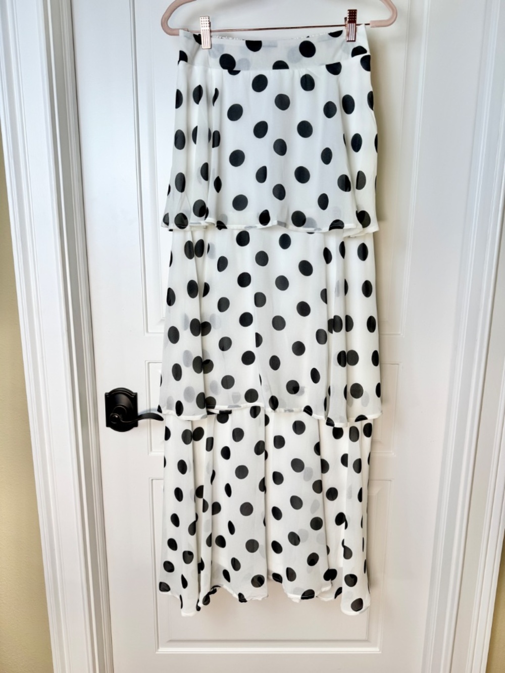 BLACK POLKA DOT TWO PIECES SKIRT SET - NWOT - Picture 14 of 17